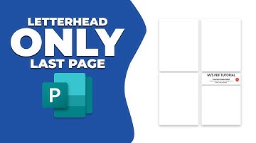 How to insert a letterhead only last page in Publisher
