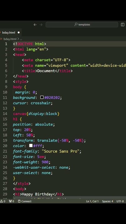 Birthday wish Html |Css - YouTube
