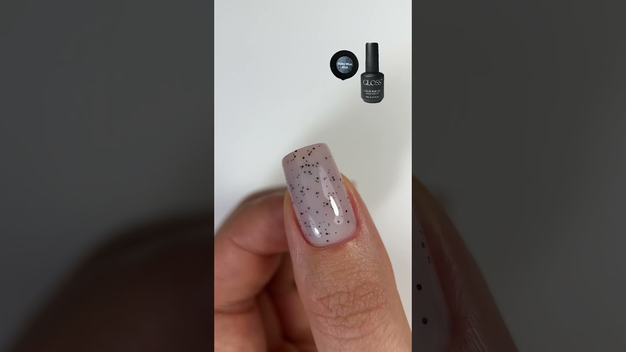 База для гель-лаку GLOSS Yogurt Base Baby Blue Mist, 15 мл (приглушений блакитний)