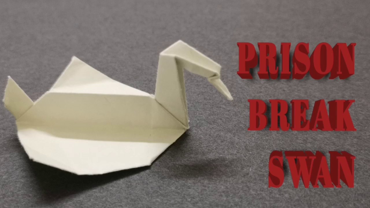 How to make Prison Break Origami Swan YouTube