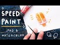 SUMMER POPSICLE | SPEEDPAINT (iPad Pro &amp; Watercolors)