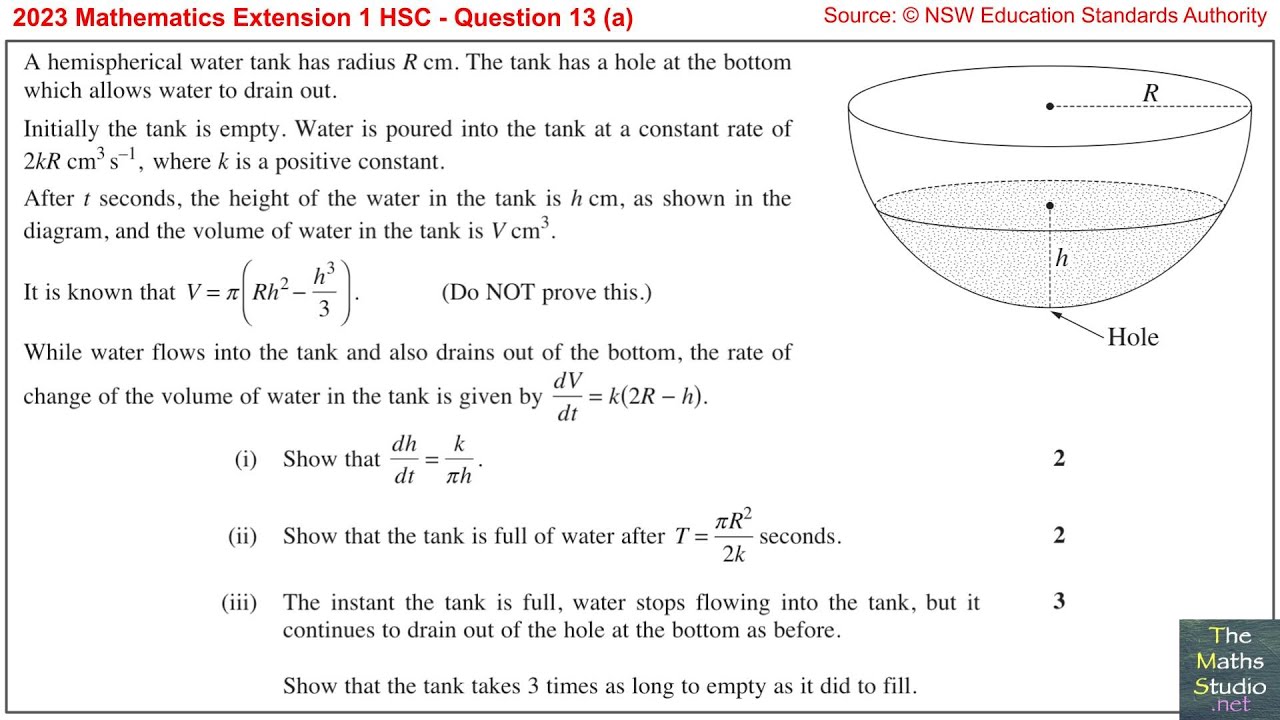 2023-maths-extension-1-hsc-q13a-solve-related-rates-of-change-problem