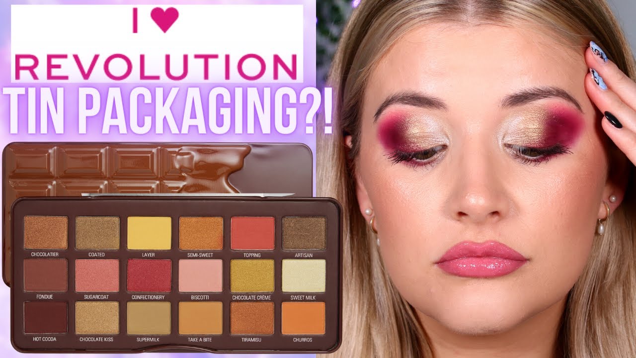 I HEART REVOLUTION COCOA CHOCOLATE TIN PALETTE 🍫  | Review & Swatches | Luce Stephenson