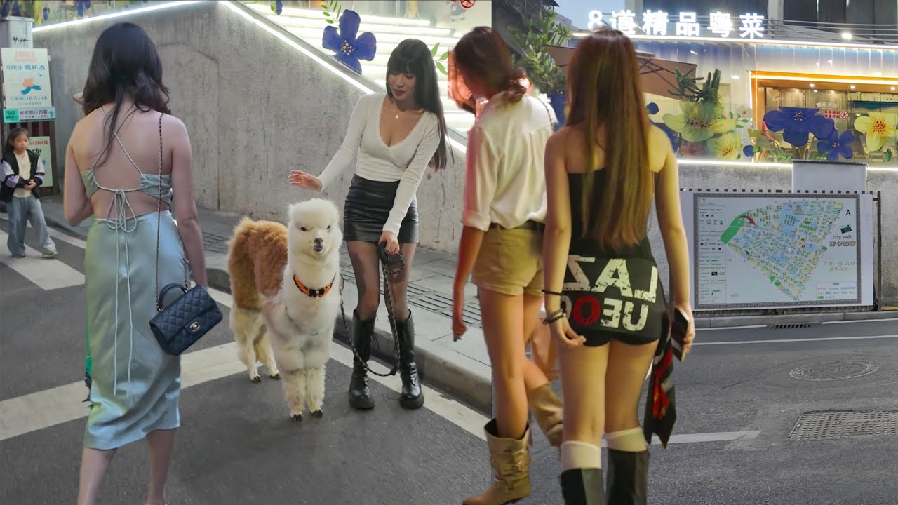 广州街景/美女很多都穿上长靴 GUANGZHOU STREET SCENE DONGSHANKOU WALK 4K HDR