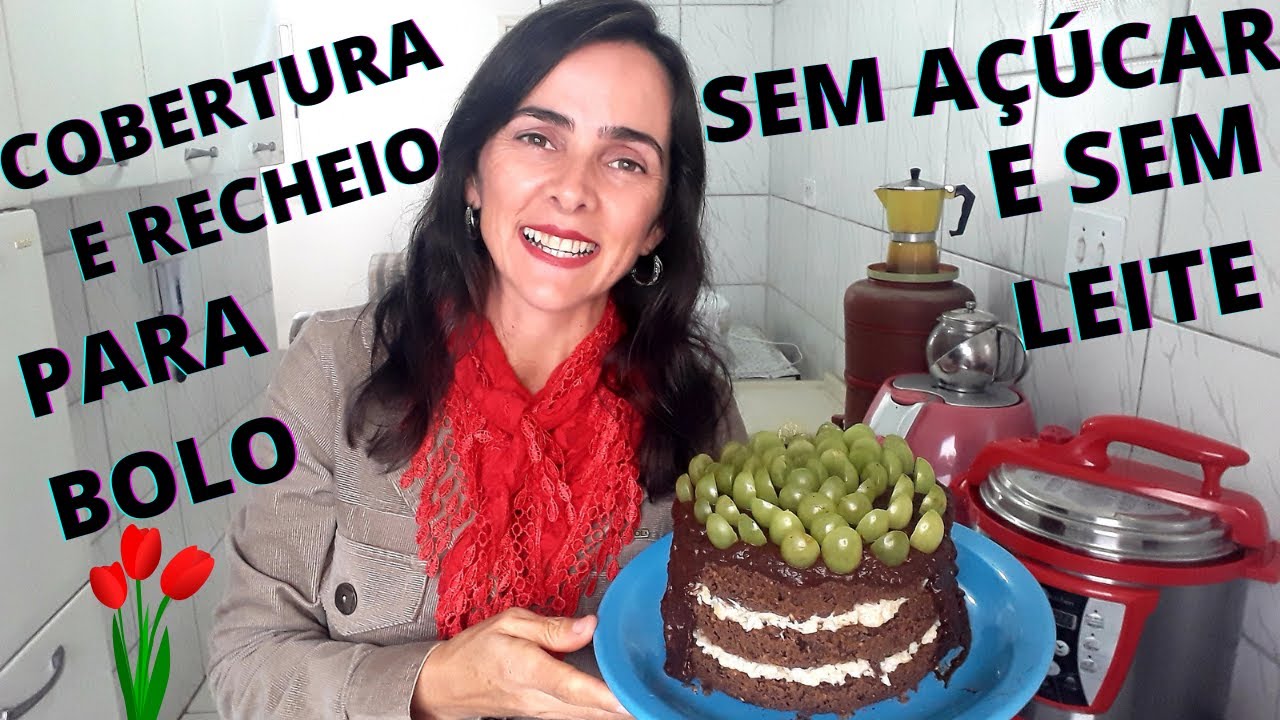 Cobertura e recheio para bolo sem açúcar e sem leite
