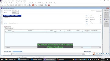 2.4 Customer Debit Note in SQL Accounting System