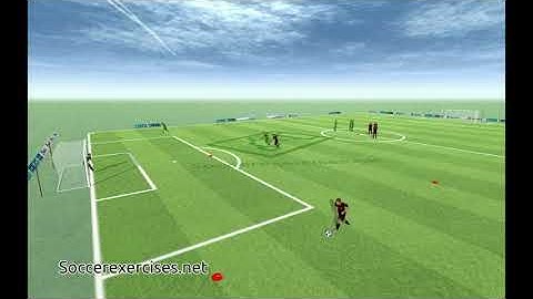 Passing, sprinting and score a goal drill - part 2 by soccerexercises #Shorts