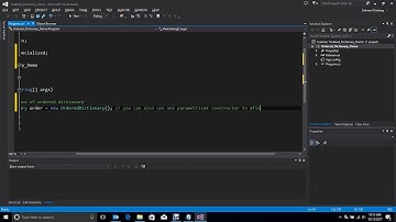 Ordered Dictionary in C#