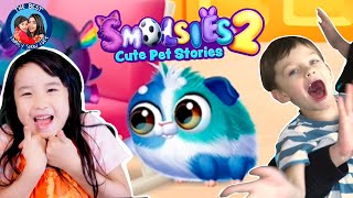 Ella plays Smolsies 2 cute pet stories with fun challenge from guest star Jessy