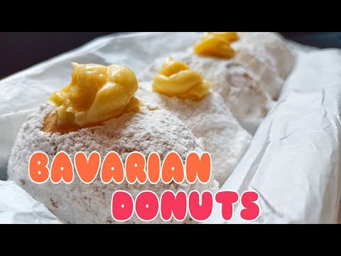 BAVARIAN DONUTS | VANILLA CUSTARD CREAM DONUTS