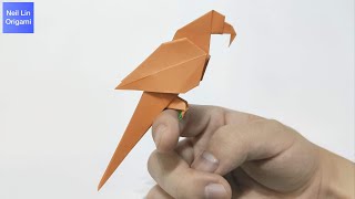 Оригами попугай из бумаги / Как сделать попугая из бумаги