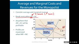 Ch. 10b segment on Total and Marginal Approach to Monopolist Profits (19 mins)