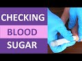 How to check blood sugar level glucose  glucometer diabetes testing procedure nursing