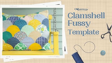English Paper Piecing Clamshell Template & Fussy-Cut Set