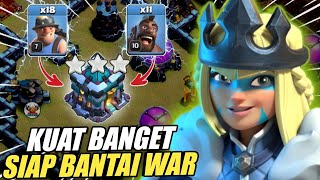 TERLALU KUAT!! BASE APAPUN AUTO RATA!! TH 13 QUEEN CHARGE MINER HOG || Clash Of Clans