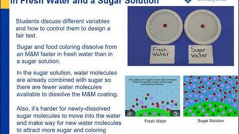 Fifth Grade Lesson 1.2 Dissolving M&Ms