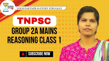 TNPSC Group 2A Mains Reasoning - Class 1 #tnpsc #group2answerkey #reasoning