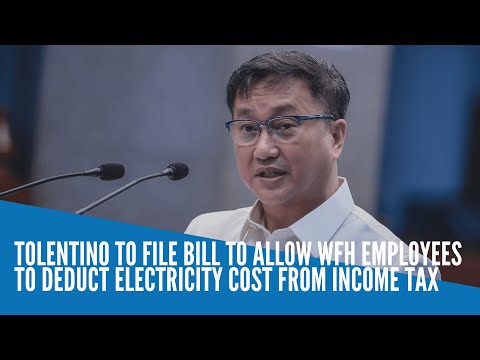 Tolentino to file bill to allow WFH employees to deduct electricity cost from income tax