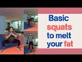 8 variations of basic squats | quick fat loss | no equipment | sandhya&#39;s creative vlogs