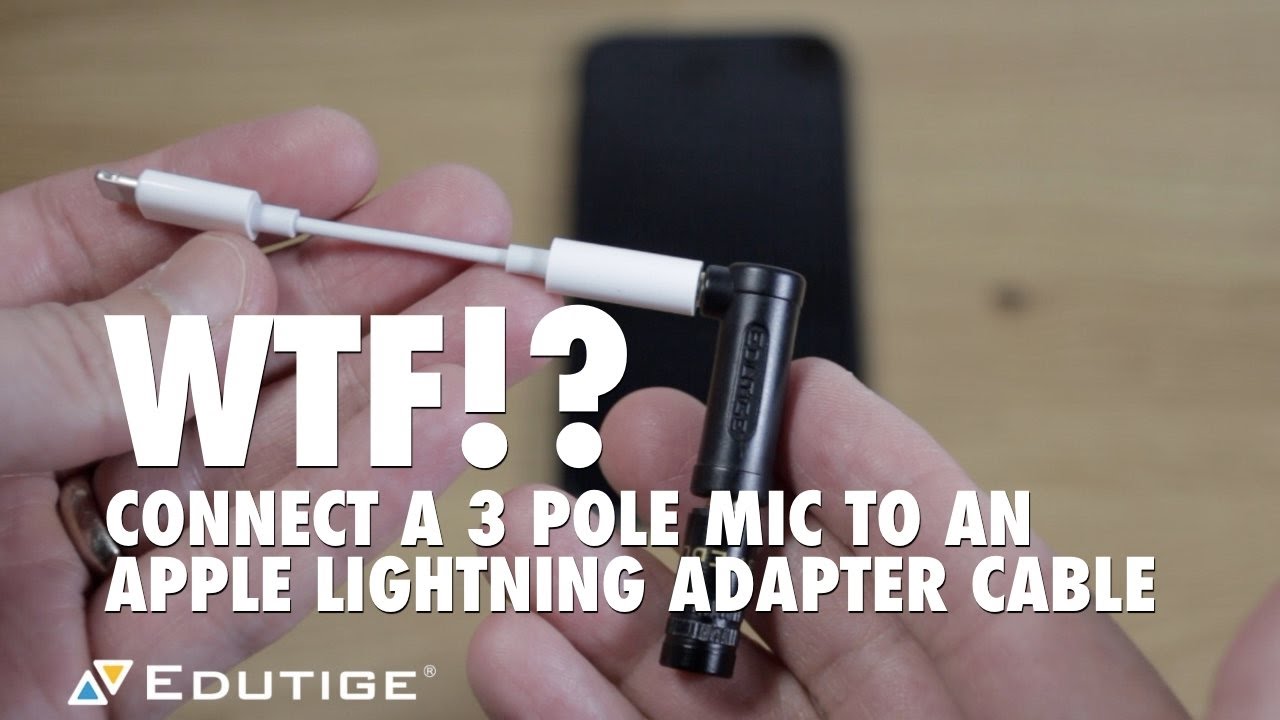 How to Connect a 3 Pole Mic to an Apple Lightning Adapter Cable - YouTube