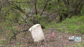 Erosion at Sherman cemetery brings graves close to falling in creek