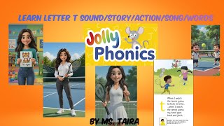 Learn lettert🎾#jollyphonics #learnenglishphonics #preprimarylearning #letter t ##viralvideos #viral