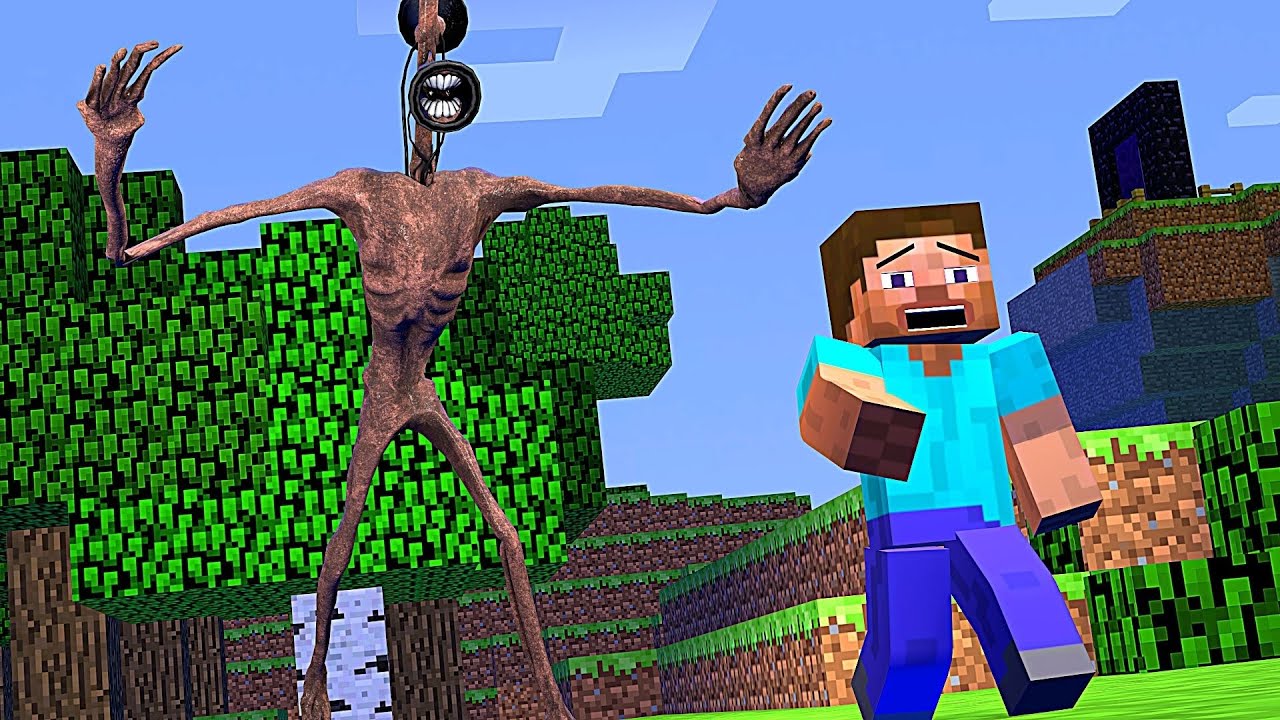 Steve Meets Siren Head Minecraft Horror Film Animation Youtube 