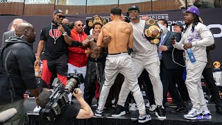 Davis vs Romero  Weigh In | Intense face-off leads to Romero flying off stage