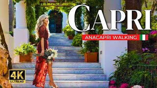 CAPRI  The Most Beautiful Island in Italy ❤ ANACAPRI Walking Tour 4K