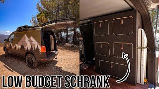 Low Budget Schrank aus Resten für den VW T6 Motorradcamper! Der erste Einsatz mit der neuen CNC!