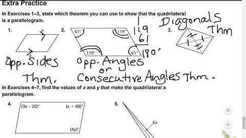 Geometry Lesson 7.3 Parallelograms