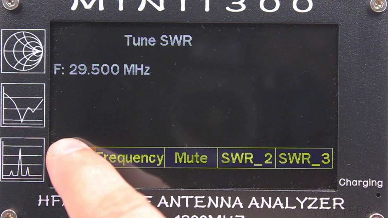 Mini1300 HF/VHF/UHF Antenna Analyzer 0.1-1300MHz with 4.3" TFT LCD Touch Screen 