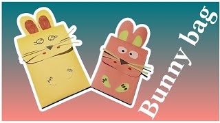 Diy paper bunny bag tutorial | how to make cute perfect bunny bag | origami kids bag | paper craft