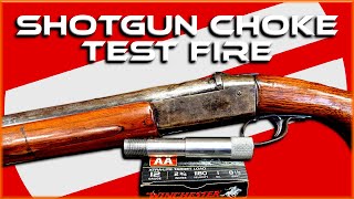 Shotgun Choke Test Fire - Turkey shoot Winner!  Machine a Screw in choke.