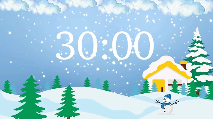 30-Minute Winter Timer ❄️ Soft Music & Snowflakes Animation 🎶✨