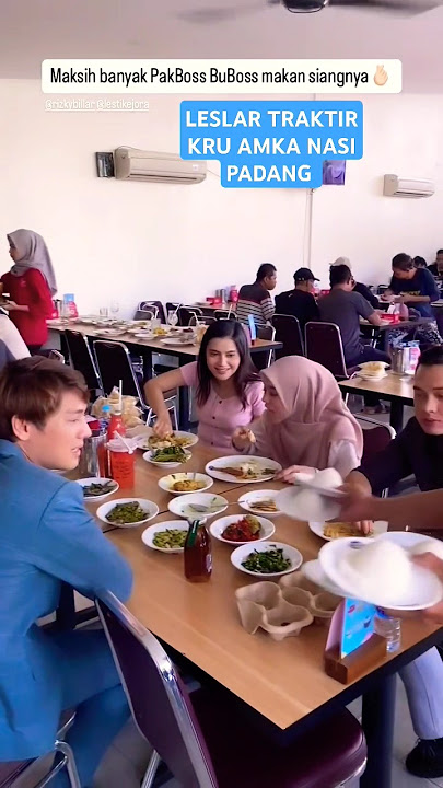 LESLAR TRAKTIR KRU AMKA MAKAN SIANG #lestikejora #rizkybillar #abangl #babyl #leslar #lestibillar