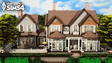 SUBURBAN FAMILY HOUSE (NO CC) - The Sims 4 Relaxing Speed Build
