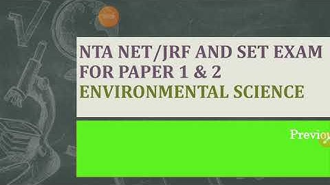 NTA NET/JRF & SET exam paper2 September 2020(Environmental science) previous year question June 2019