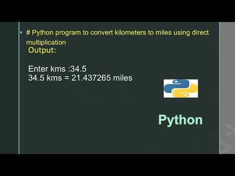 # Python program to convert kilometers to miles using direct multiplication