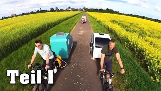 Ausflug mit 3 Fahrrad Camper  + Übernachtung am See, Teil 1