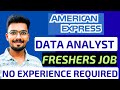 Latest Data Analyst Jobs | American Express | NO EXPERIENCE REQUIRED | Jobs 2025