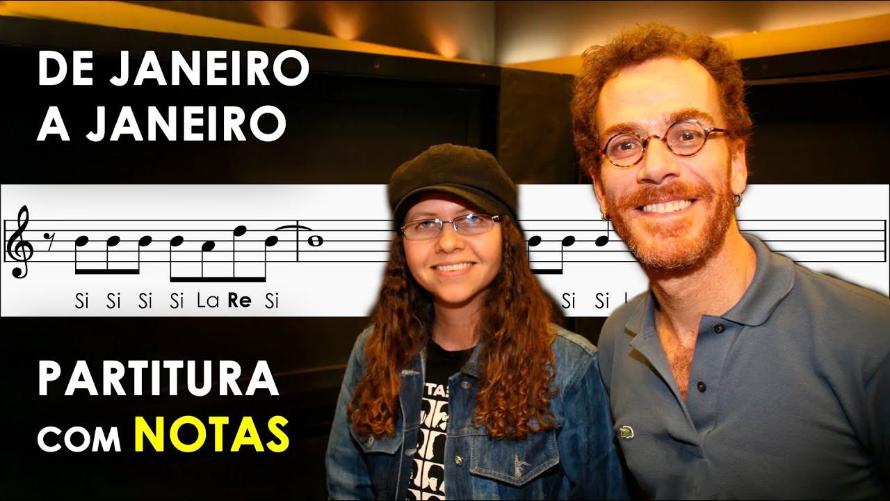 De Janeiro a Janeiro | Partitura com Notas para Flauta Doce, Violino | Nando Reis e Roberta Campos