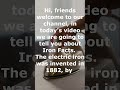 Who invented Electric Iron - When Iron was Founded #shorts #youtubeshorts #youtubeviralshort