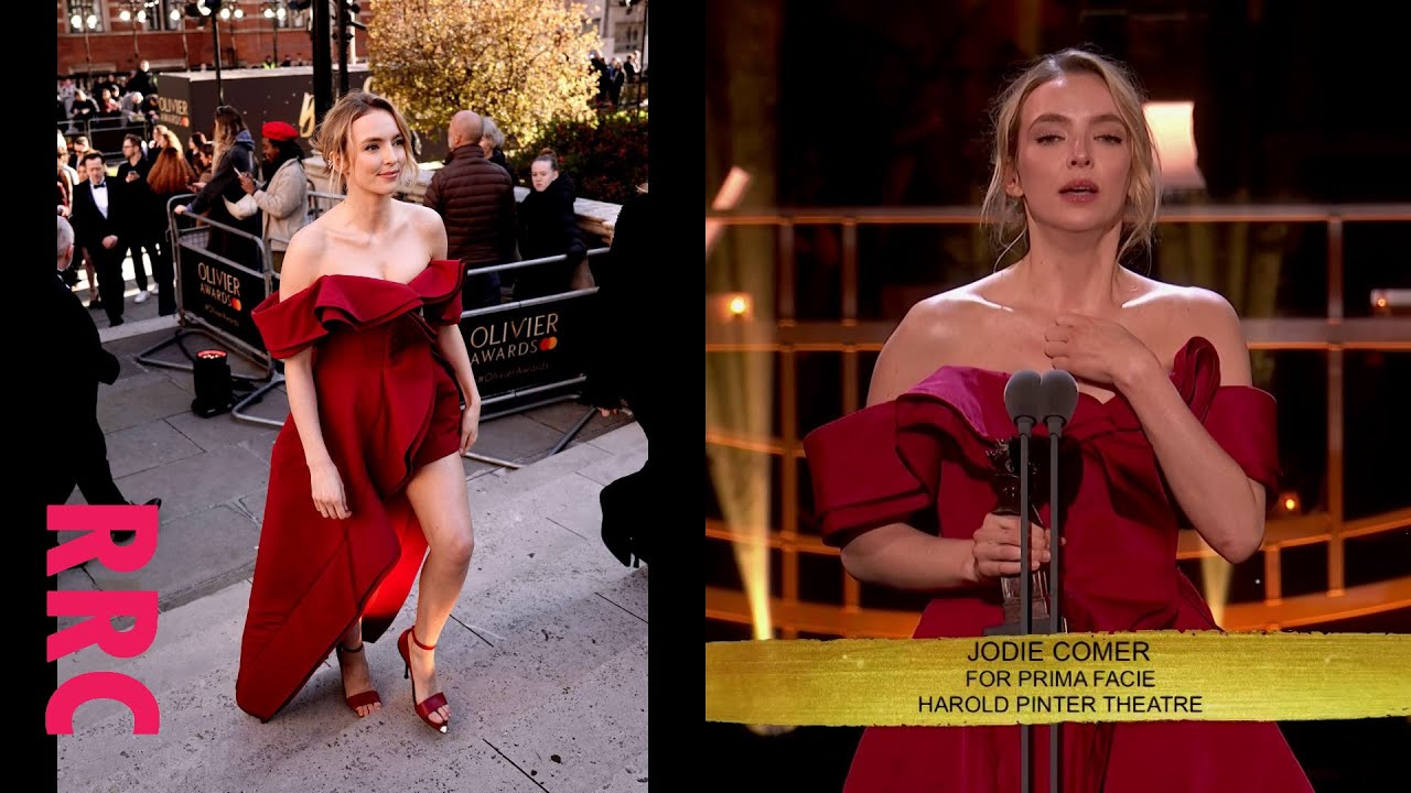 jodie comer red dress Killing Eve star Jodie Comer stuns in red dress after winning Best Actress gong