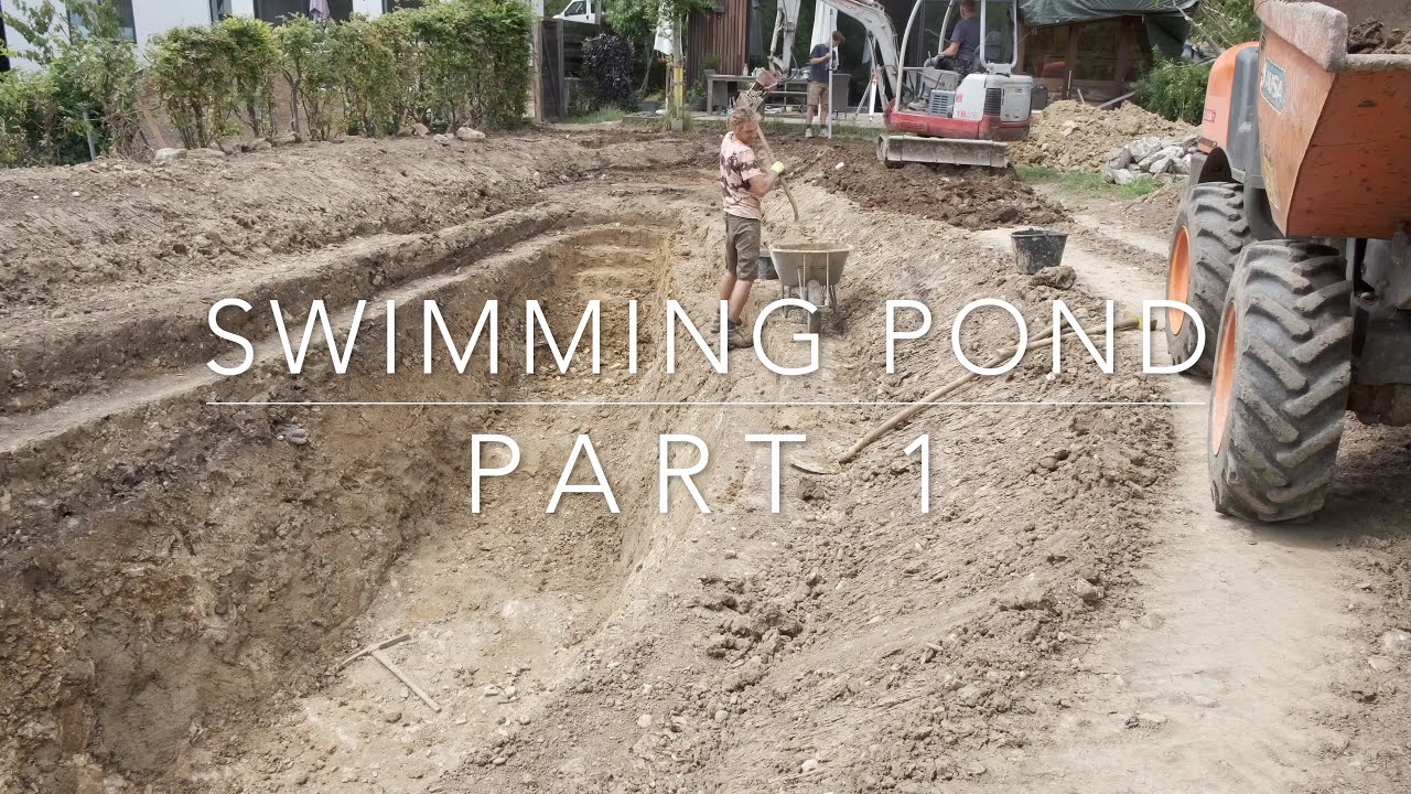 Building a Swimming Pond - Part 1: Digging a hole - YouTube