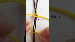 #單向平結 How to Tie Square Knot #shorts #muumuu #knot #macrame #diy #squareknot