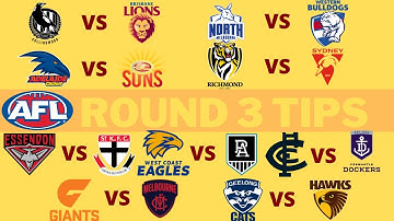 AFL ROUND 3 TIPS/PREDCTIONS (2021)