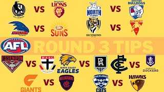 AFL ROUND 3 TIPS/PREDCTIONS (2021)
