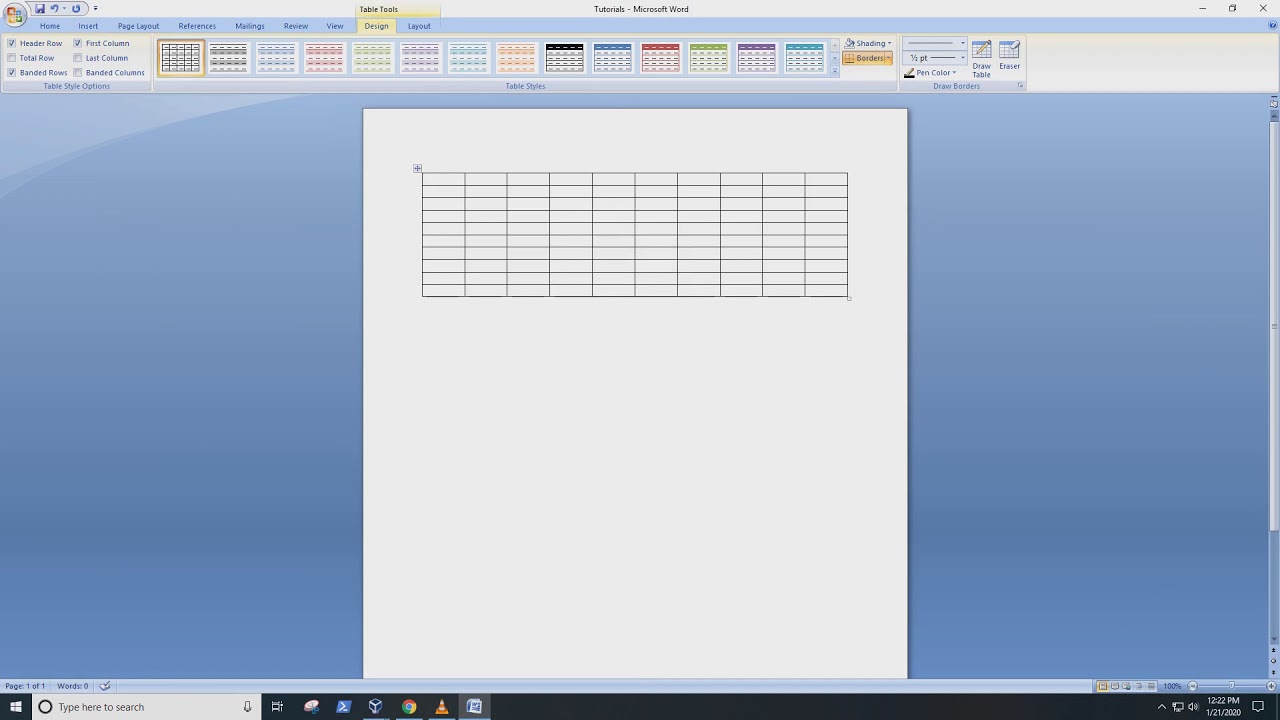 How to insert tables in Microsoft Word - YouTube