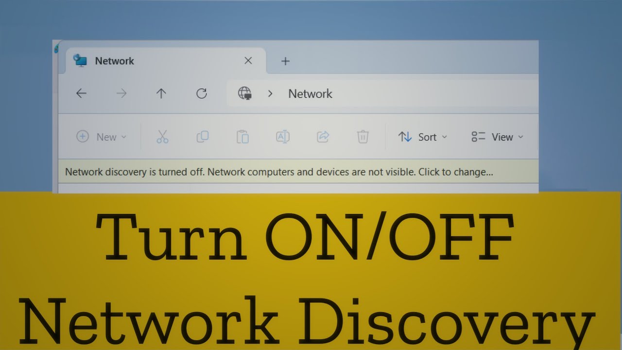 Network Discovery Turn ON or Turn Off in Windows 11 - YouTube